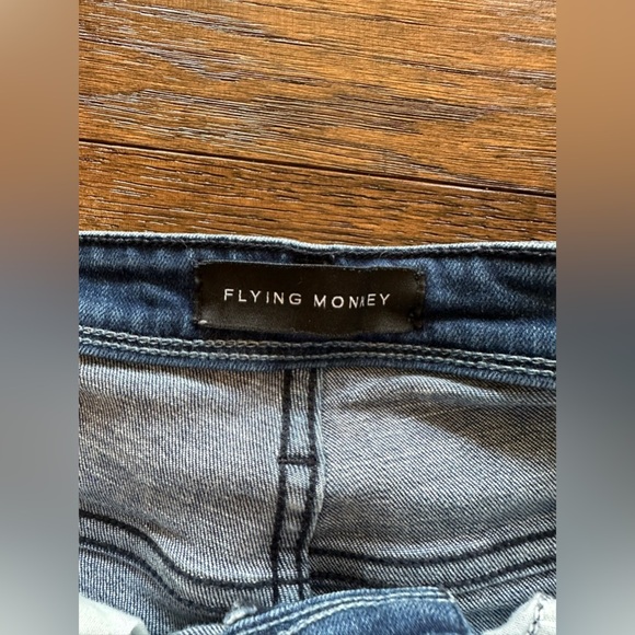 Flying Monkey Distressed Skinny Jeans - Blue - Picture 3 of 5
